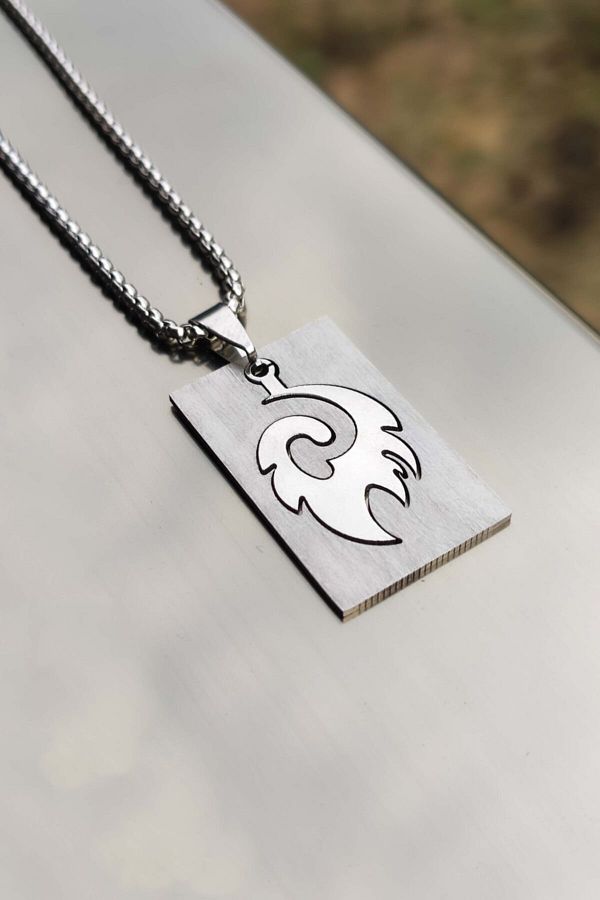 Steel flame necklace discount