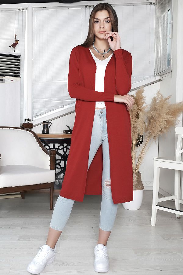 AVORWE Long Model Thin Knitwear Cardigan Trendyol