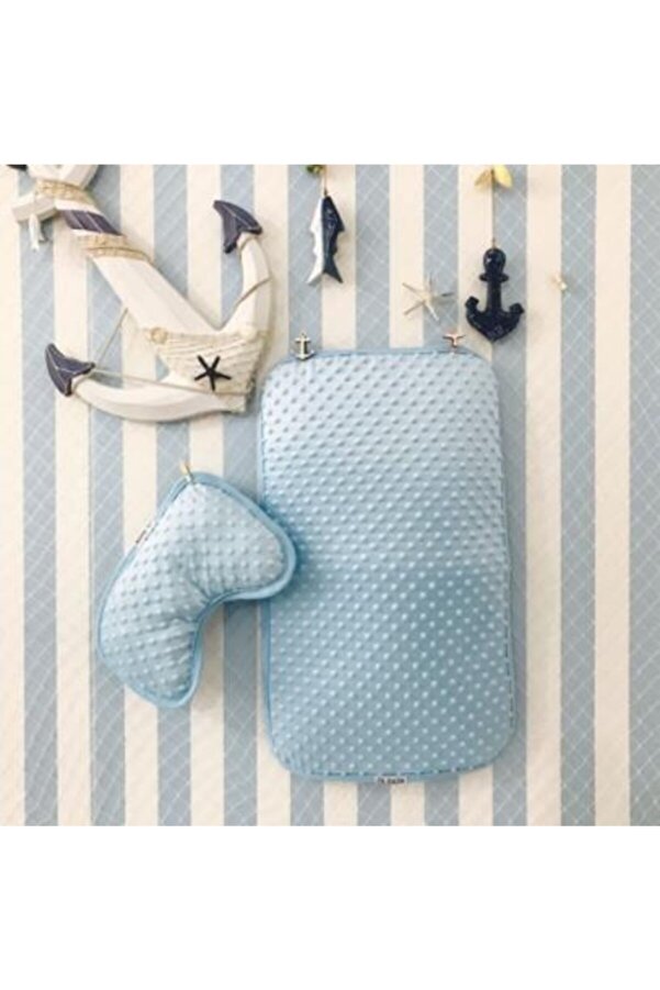 Buude Kids Erkek Bebek Mavi Nohut Alt Açma Minderi