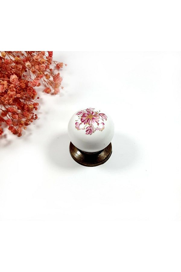 Red Level-Yellow Porcelain Ruby Button - Modern Cabinet Drawer Furniture, Handle Models - Kitchen Handle 148 1