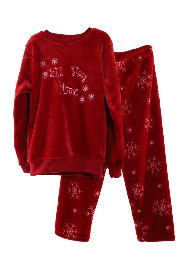 DOFİ-Ki̇ds Girl's Super Soft Pajama Set New Year's Combination 1