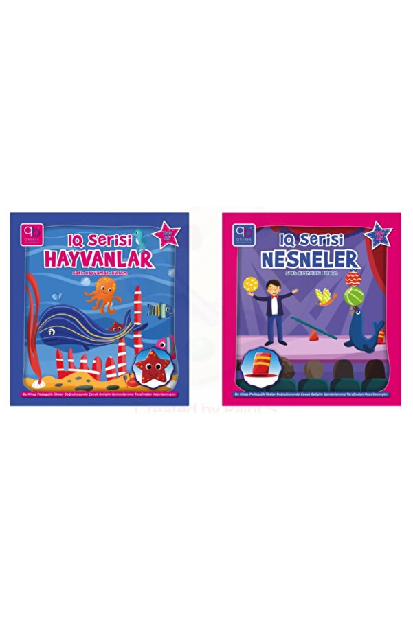 Q Bebek Iq Serisi Nesneler Ve Hayvanlar 2-3 Yaş Zihinsel Gelişim Kitabım 2'li Set