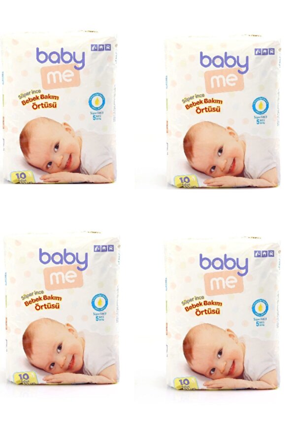 Baby Me Süper İnce Alt Değiştirme Örtüsü 10 Adet 60x90 cm 4 Paket