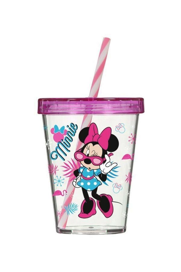 Herevin-Minnie Licensed Glass with Straw 340 Cc - Glasses Design - Çrp 161915 -024P 1