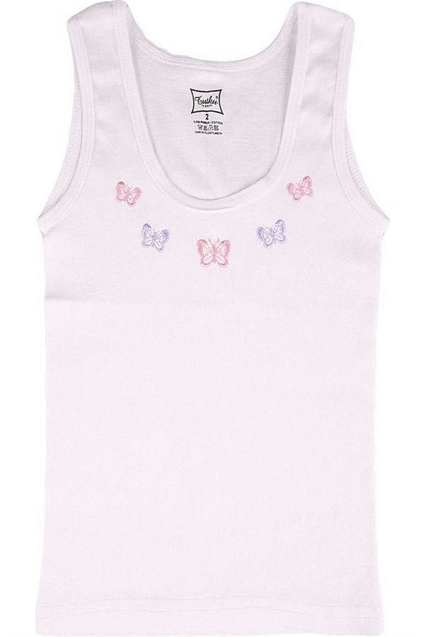 Tutku-Tricou pentru fetiță, 4 piese, cu bretele late, brodate cu nervuri Mrt0166b4 1