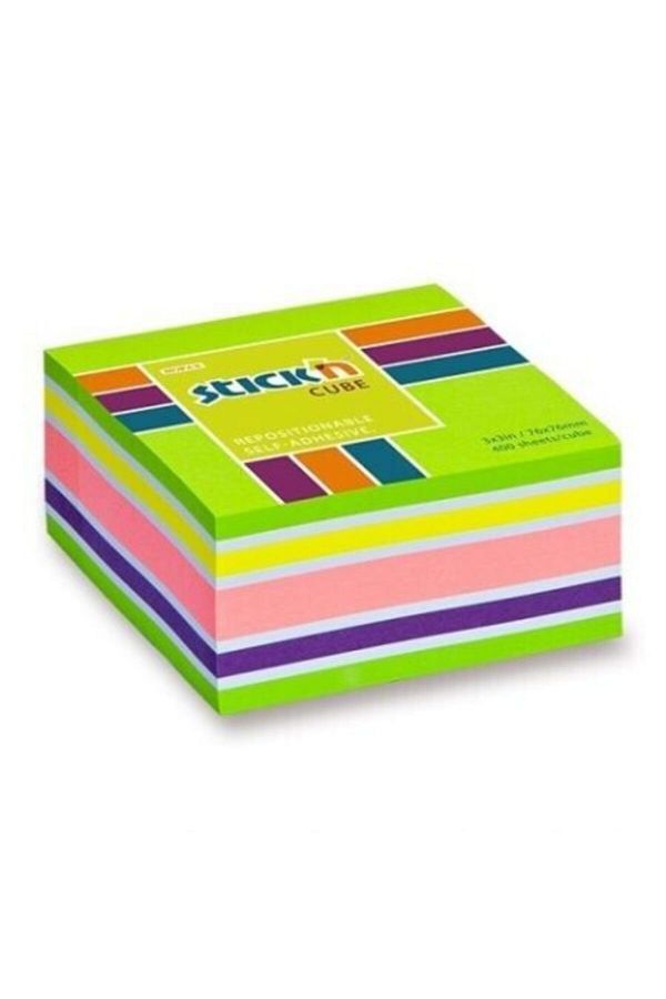 Gıpta-Stickn Cube Block 5 Np Mix-a 400 Sheets 76x76 Adhesive Note Paper (21537) 1