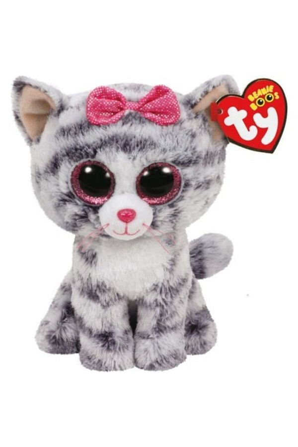 YM Toys-Ty Beanie Boos - 15cm Plush Cat Kiki, Playtime More Fun 1