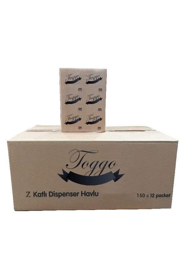 Toggo-Z Fold Paper Towel 150x12 Pieces Dispenser Z Fold Towel 1