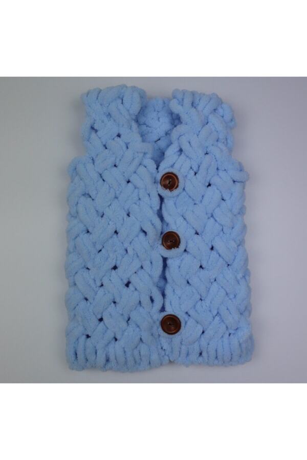 DMINI-Puffy Hand Knitted Baby Vest and Booties Set / Newborn 1