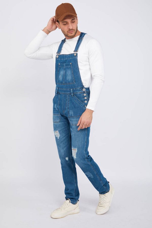 Dark jean overalls on sale