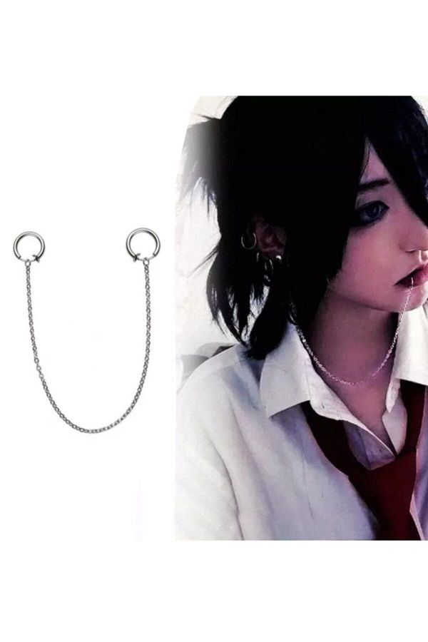 Fake lip to ear chain 2025