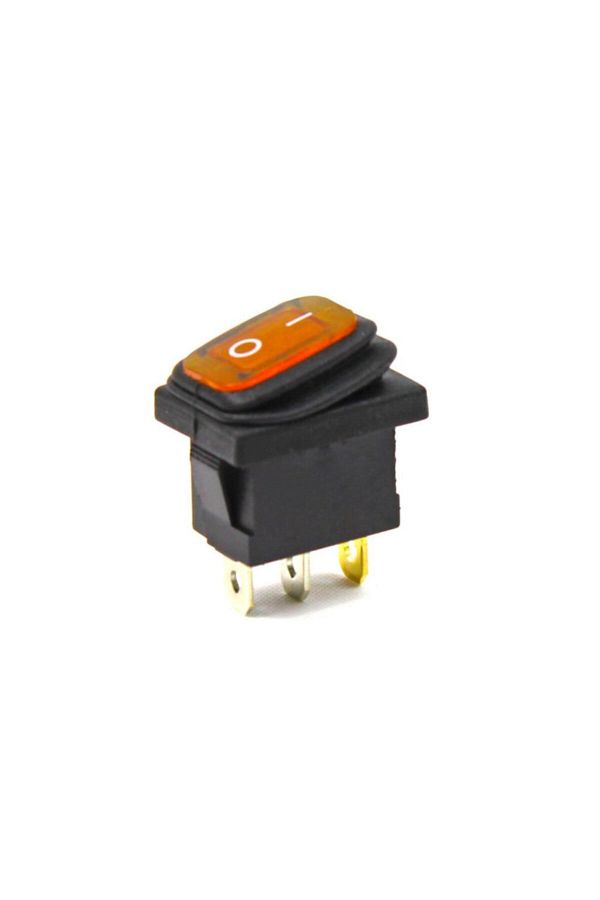 Kampa-Bellows Illuminated Switch Orange, On-off 3 Pin - Button Push Button Switch 1