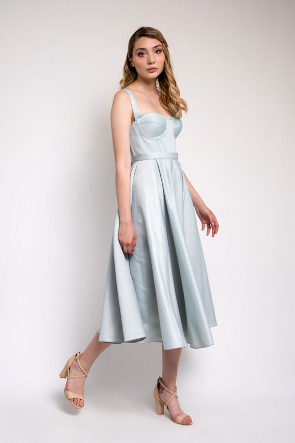 Green midi prom dress sales
