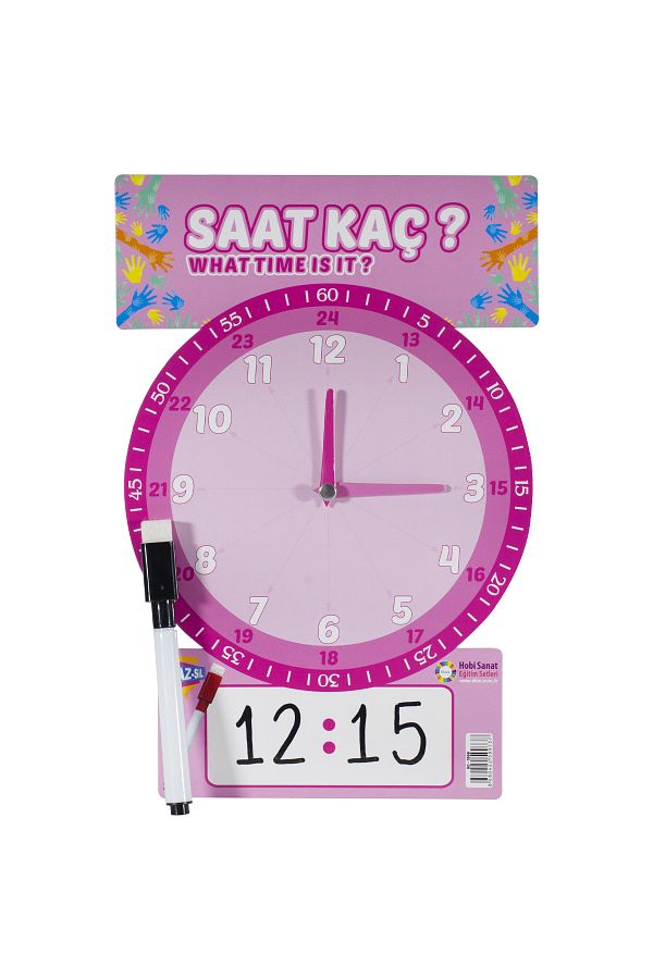 ELUX-Summer Wipe Tutorial Clock - Pink 1