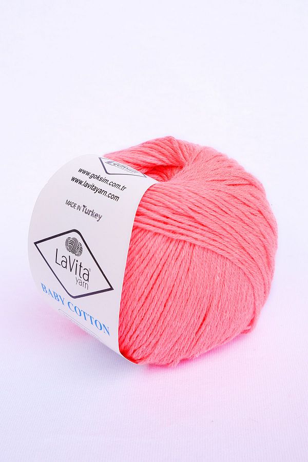 LaVita Yarn-قطن أطفال 50 جرام أميجورومي، خرامة، خيوط حياكة يدوية 5 عبوات من خيوط تاكا (NEON SOMON-4138) 1