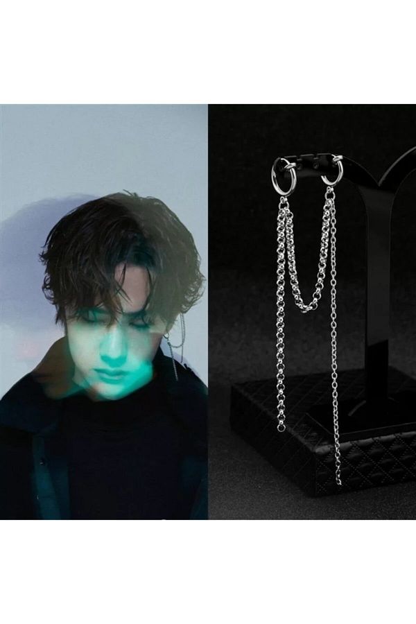 Top to bottom earring chain sales