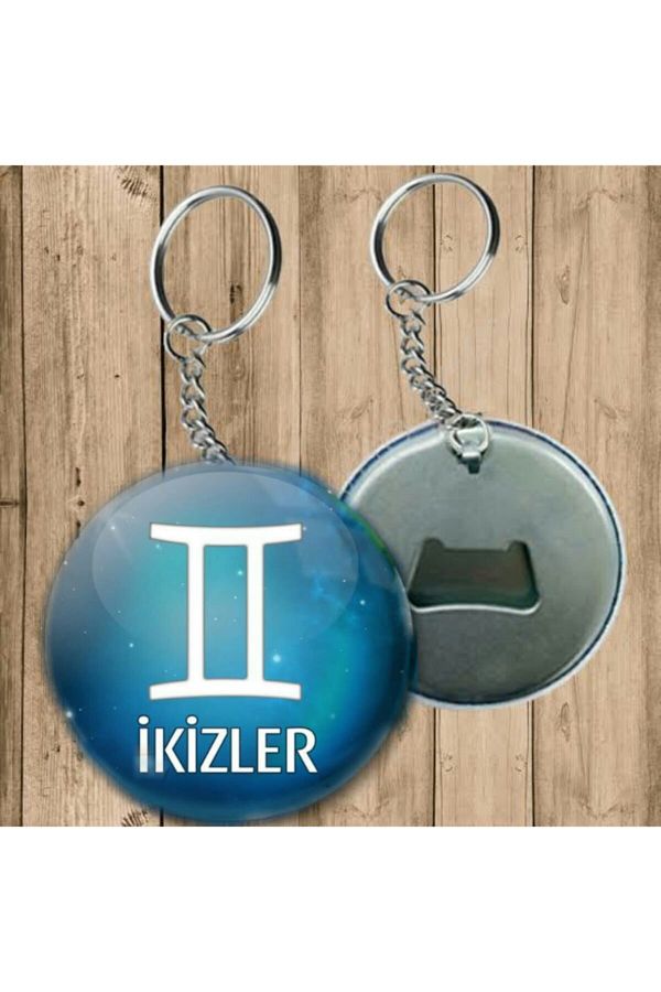 Özcan Tasarım-Gemini Sign Keychain - Keychain with Opener 1