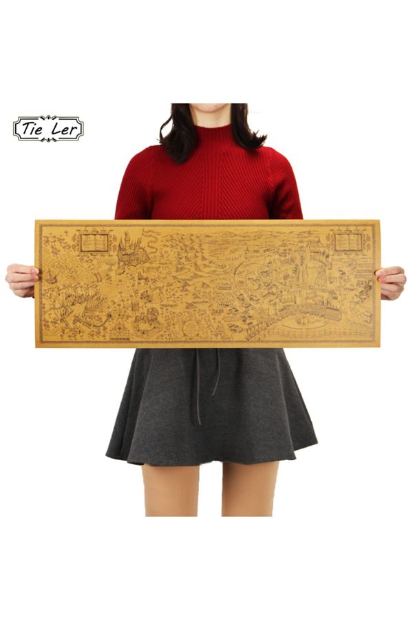 NARKİSSOS-Harry Potter Magic World Marauder Map Custom Print 1