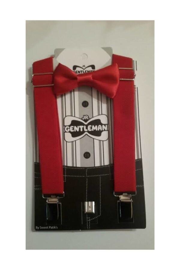 Babexi Modatime Siyah Erkek Bebek Papyon Ve Aski Set 1-7 Yaş