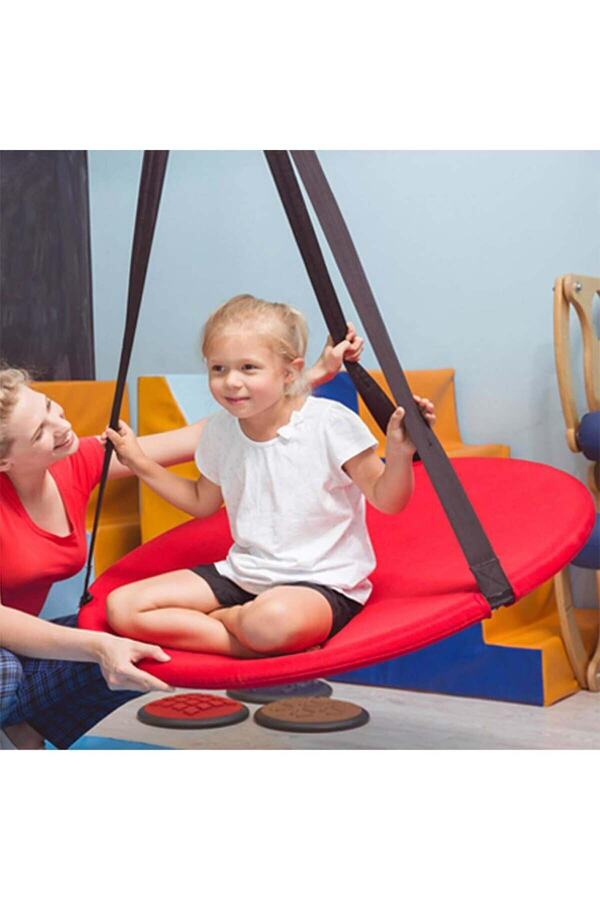 Just Swing Eko Çocuk Salıncak Hamak - Tavana Asılan Yuvarlak Çocuk Salıncağı Modeli (kırmızı)