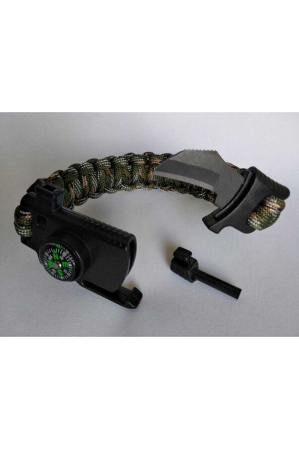 6 in 1 Adjustable Paracord Emergency Bracelet Fire Starter, Compass, W –  Flint Supply Store