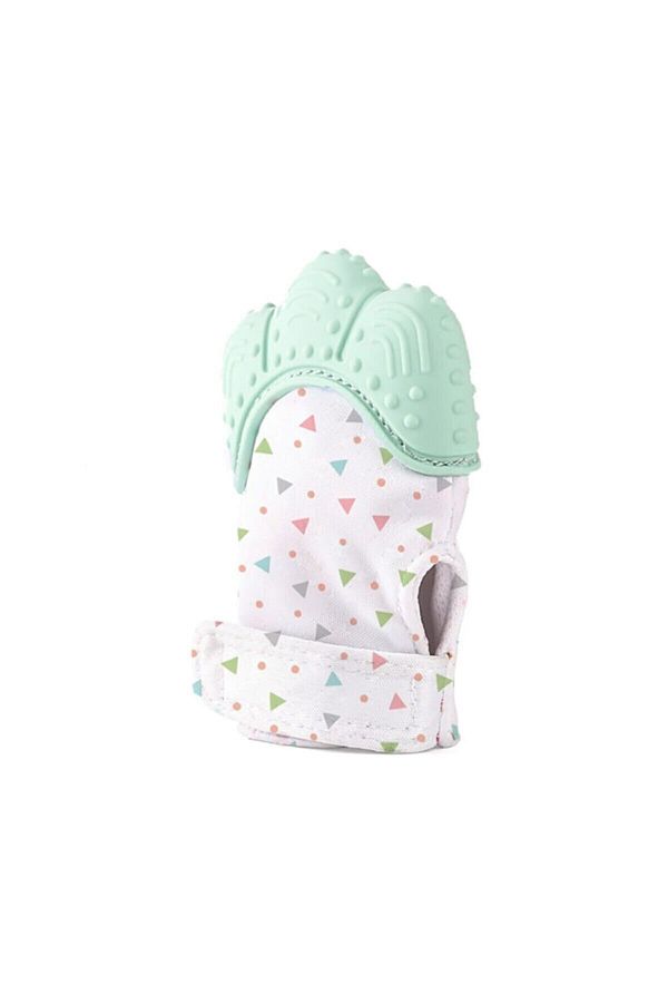 Weego-Teether Patterned Rustling Gloves Mint Blue 0-12 Months 1