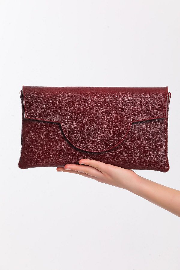 SHAMRA Claret Red Clutch Handbag Trendyol