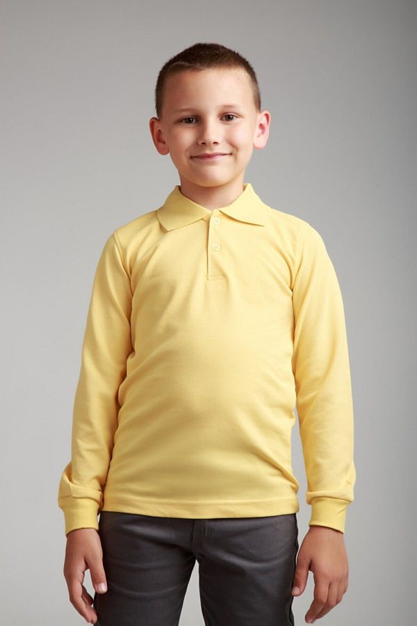 Yellow school polo t shirts cheap