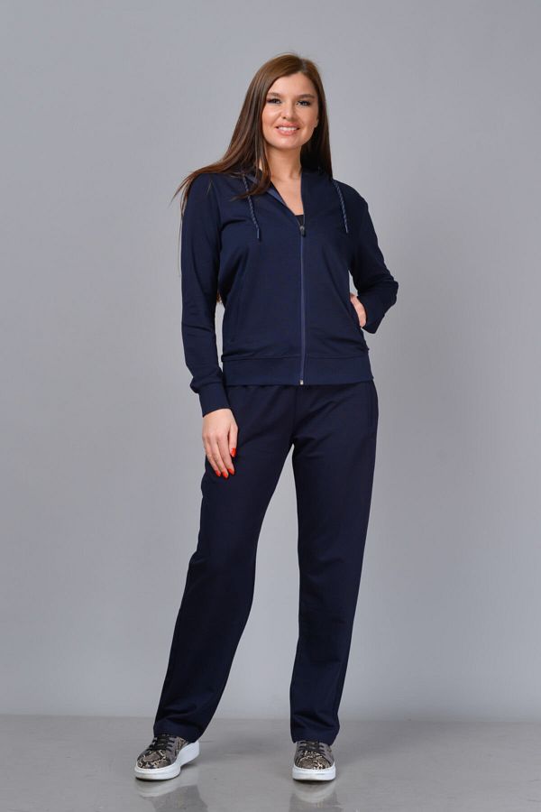 Navy blue tracksuit womens hot sale