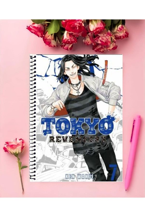 ROLLAS STORE-Tokyo Revengers Anime Notebook 1 Piece Special Design A4 Size 21*29 Cm Wired Lined Notebook 1