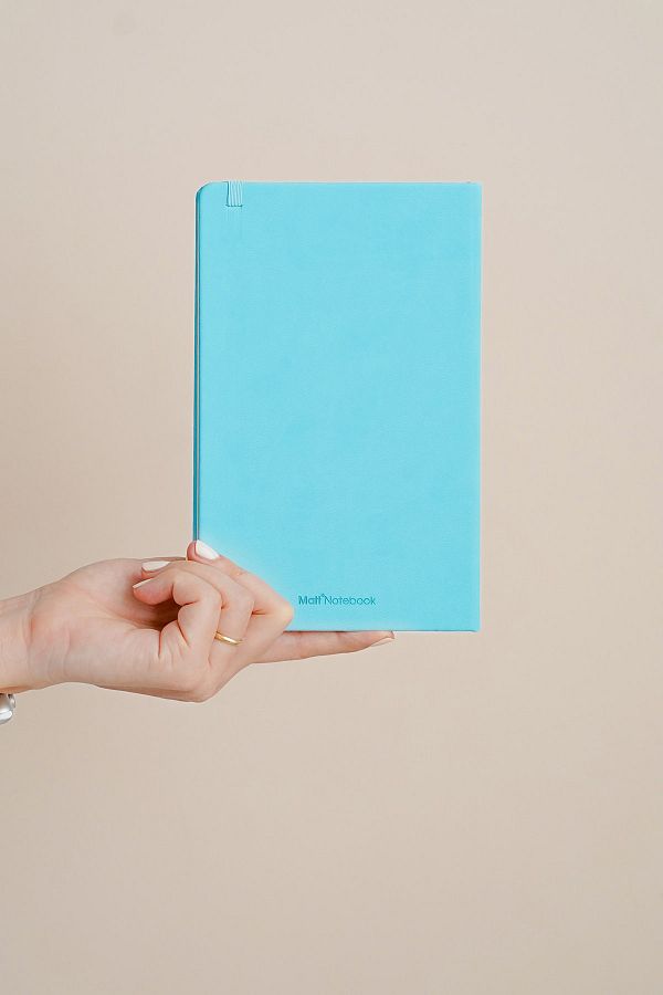 Matt Notebook-Caiet elastic 13x21 albastru punctat. 1