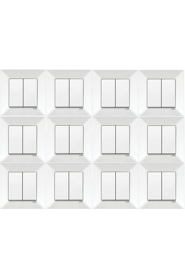 VİKO-Meridian 12 Pieces Commutator with Double Switch Frame 1