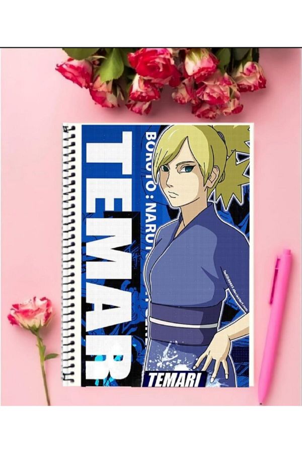 ROLLAS STORE-Temari Anime Notebook 1 Piece Special Design A4 Size Wired Striped Notebook 21*29 Cm 1