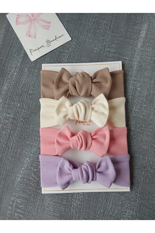 pempem bandana Kız Bebek 4'lü Ribana Bandana