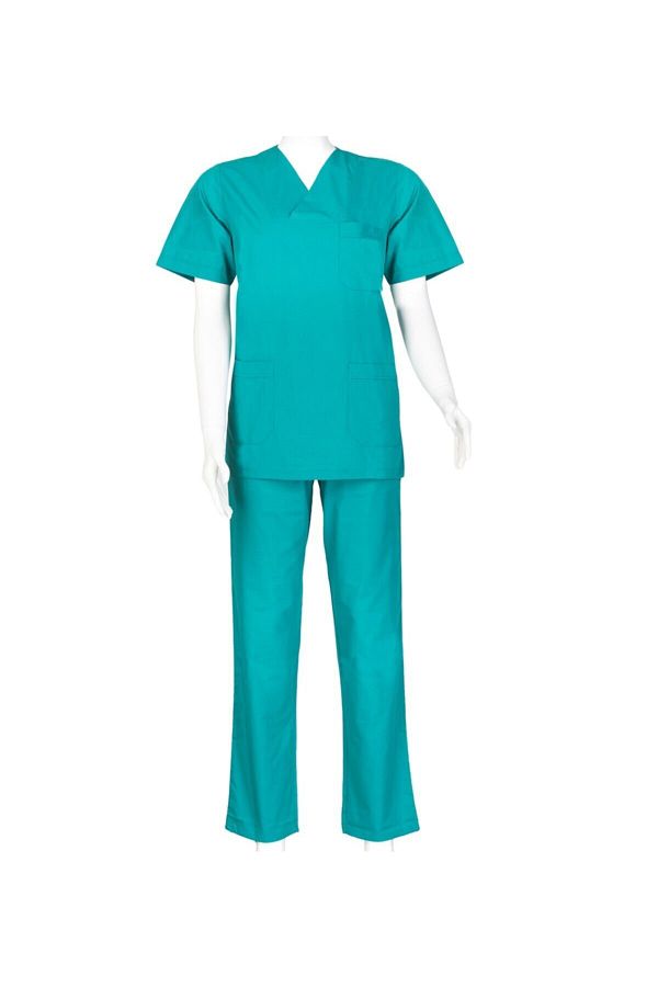 Ma azam Envelope Collar Suit Women s Nurse Jersey Suit Dark Green Trendyol