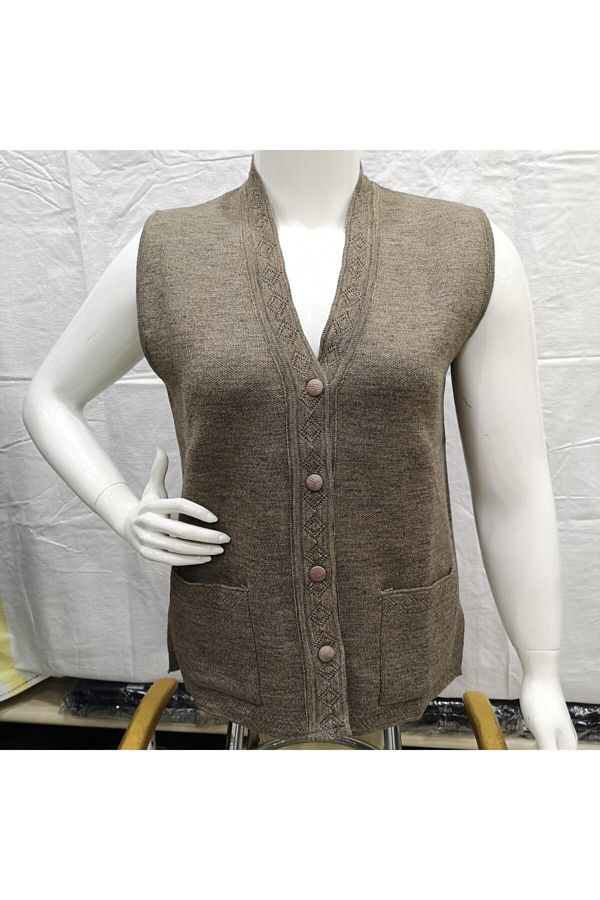 narin giyim Vest Brown Trendyol