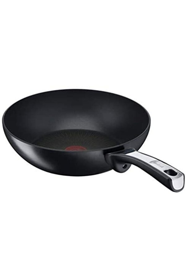 Tefal Tempo Flame - Wok 28 Cm Antiaderente Con Termosegnale - Adatto A Tutti I Piani (Escluso Induzione) - Made In France
