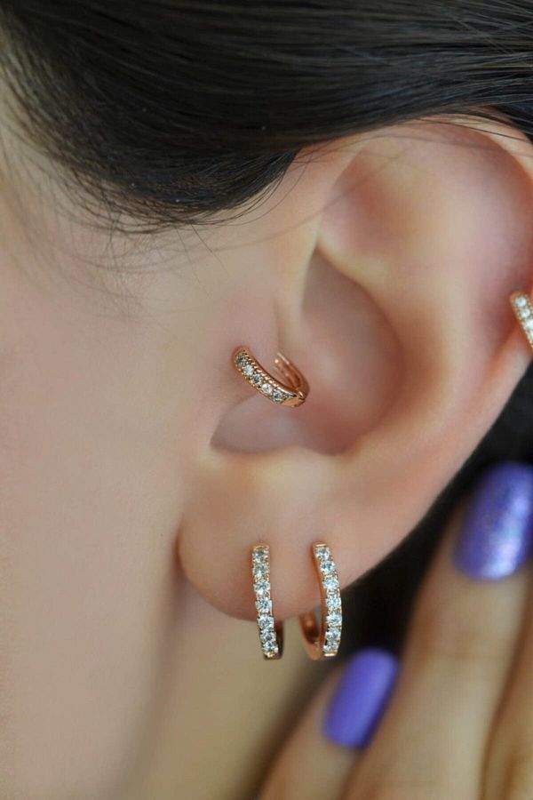 Tragus piercing rose outlet