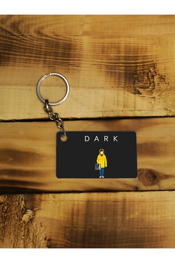 Panorama Ajans-Netflix Dark String - Minimal Design Thin Metal Keychain 1