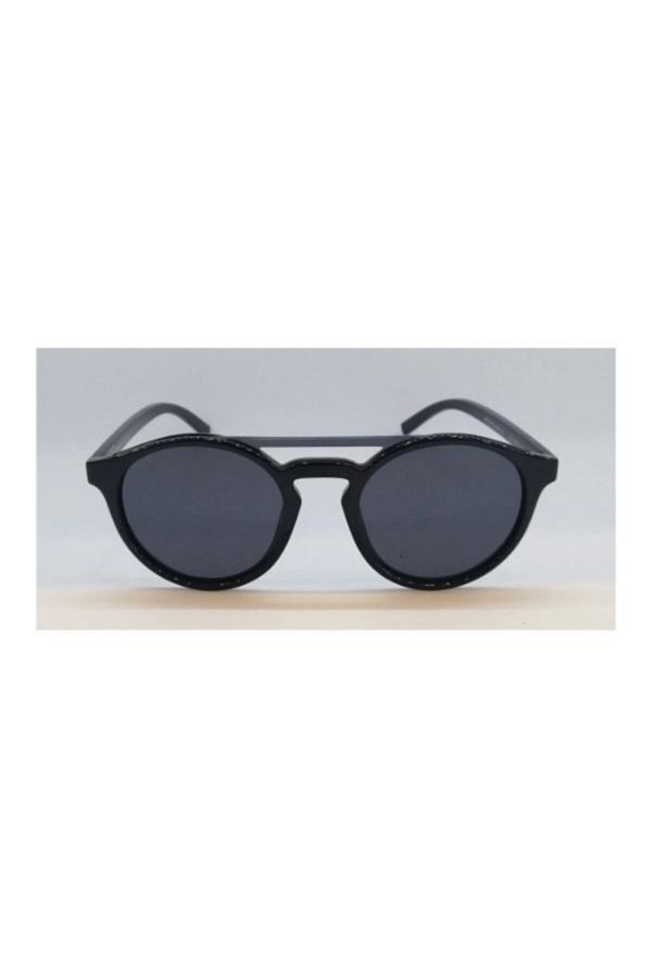 Exess-Mod 3 2127 Round Black Unisex Sunglasses 1