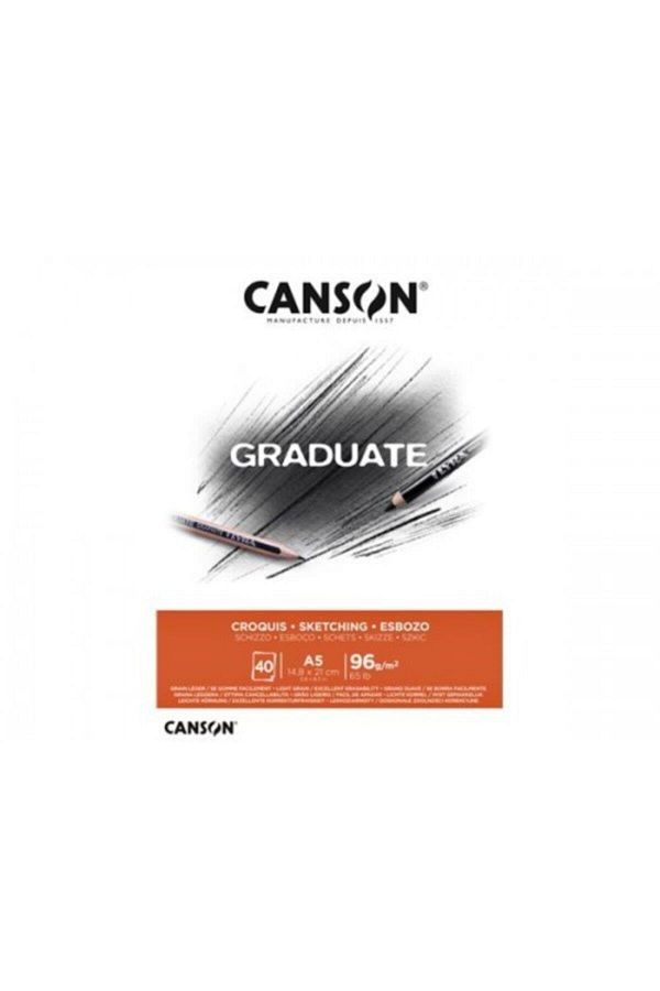 Canson-A5 Sketch Notebook - 96 GR 40 Sheet Graduate Sketch Block 1