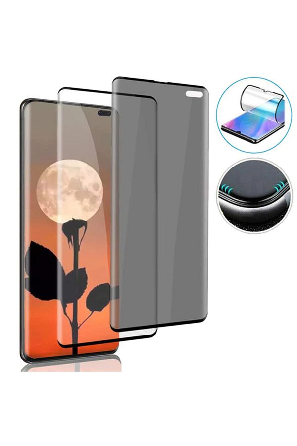 Ekolaks-Samsung S10 Plus Privacy Full Covering Curved Polymer Nano Screen Protector with Privacy Filter 1