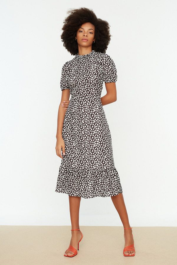 Flounce midi dress hot sale