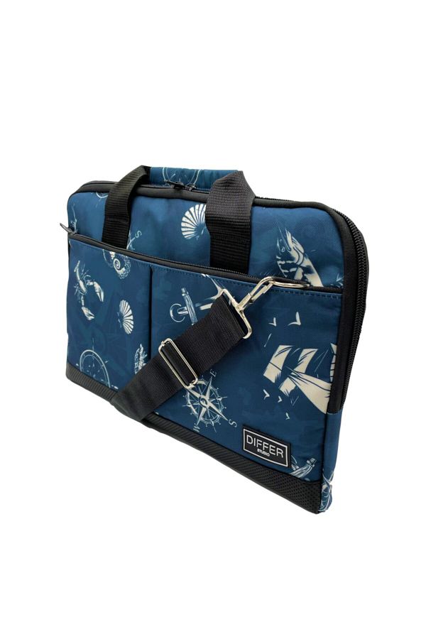 Differ-13-14'' Inch Ocean Pattern Shoulder Strap and Cross Notebook Laptop Macbook Bag 1
