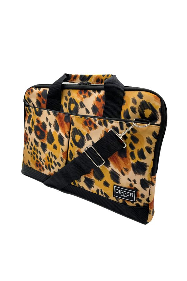 Differ-15.6'' Inch, Leopard Pattern, Shoulder Strap and Cross Notebook Laptop Macbook Bag 1