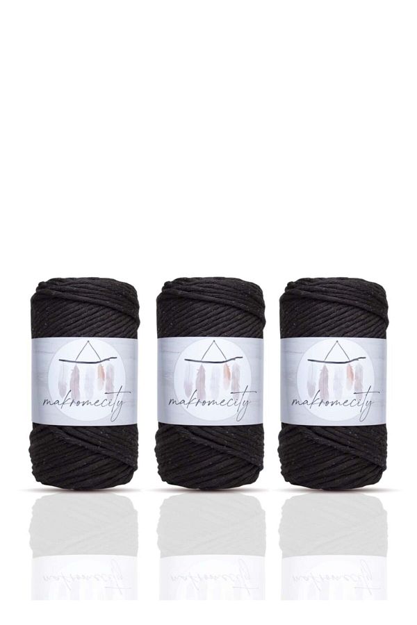 Makromecity-Premium Screwed Macrame Thread 3mm Macrame Screwable Hobby Thread Set of 3 Bitter Brown 1