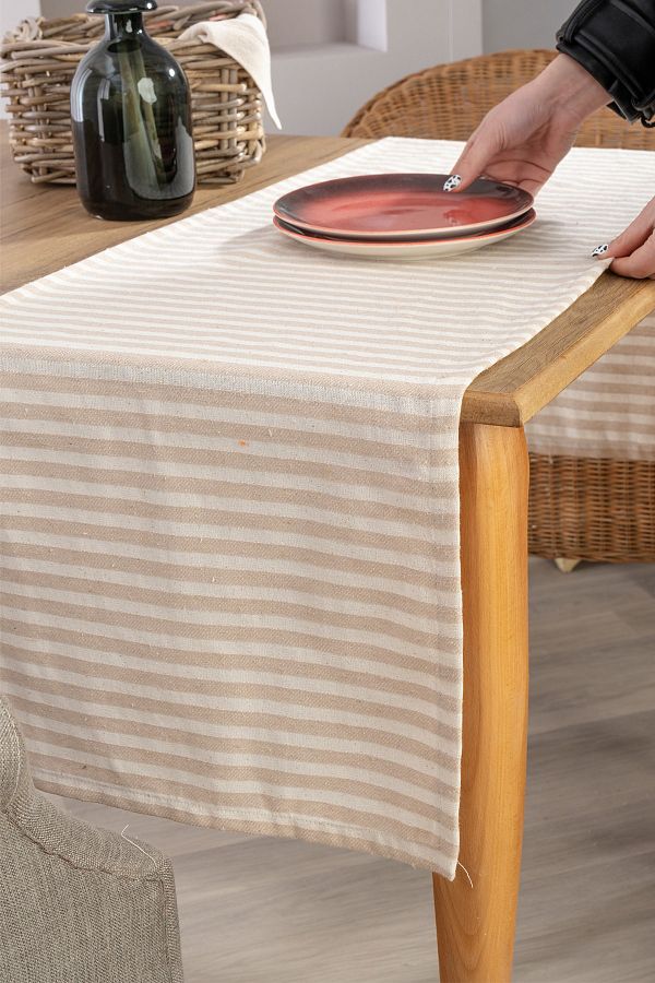 vivamaison-Tesatura In Dungi Cafea Lapte 42x150 Cm Fata De Masa Runner 1