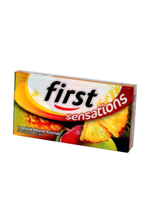 First-Sensations Tropical Fruit Flavored Chewing Gum 12 Pieces 1