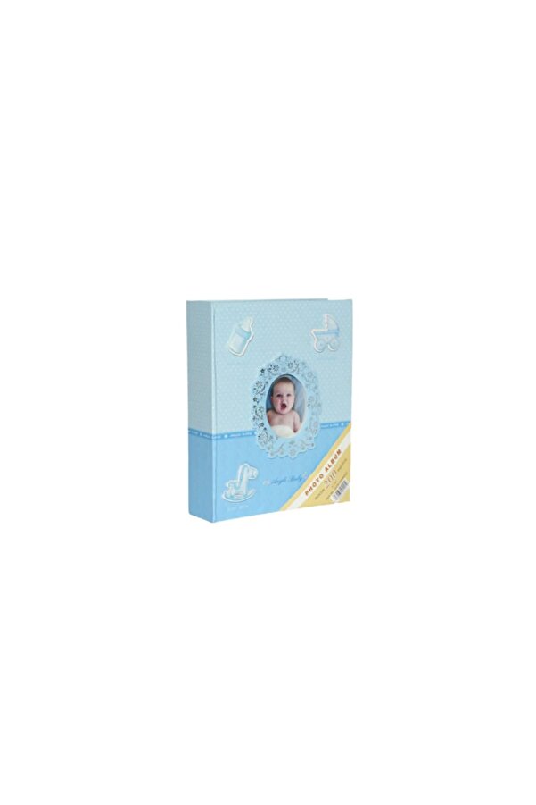 FotoDijital Bebek Fotoğraf Albümü 10x15cm 200’lük Pencereli Albüm Mavi