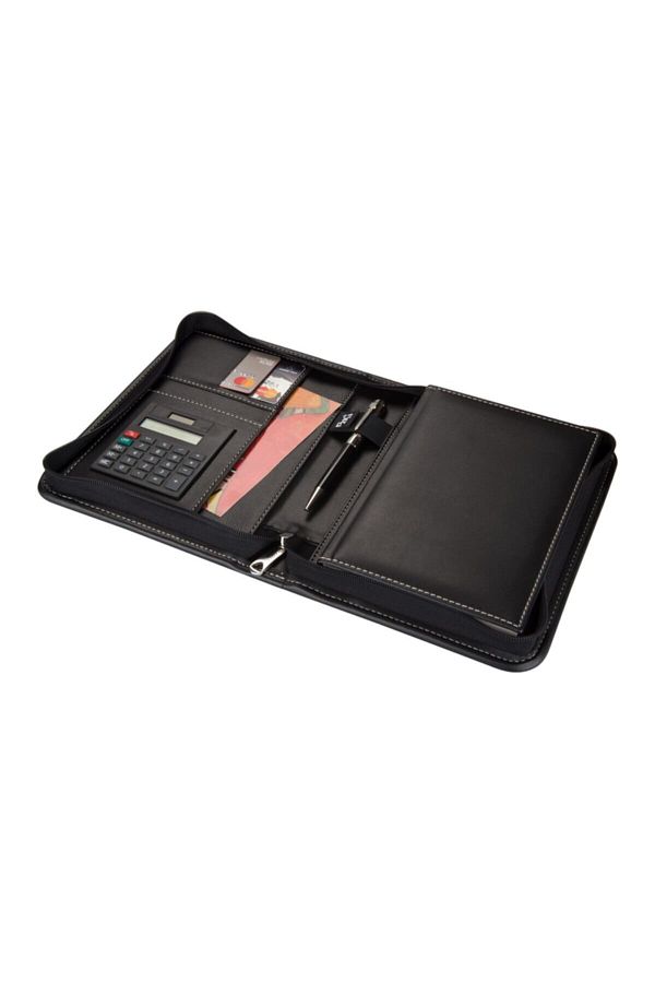 2K-Diplomat Zippered Organizer with Striped 14x20 Notebook. 1